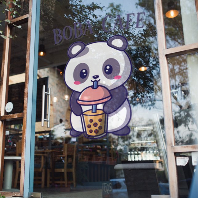 Boba Tee, Blubble Milch Tee Fensteraufkleber (Von Creator hochgeladen)