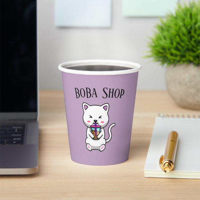 Boba Tee, Blubble Milch Tee Pappbecher (InSitu)