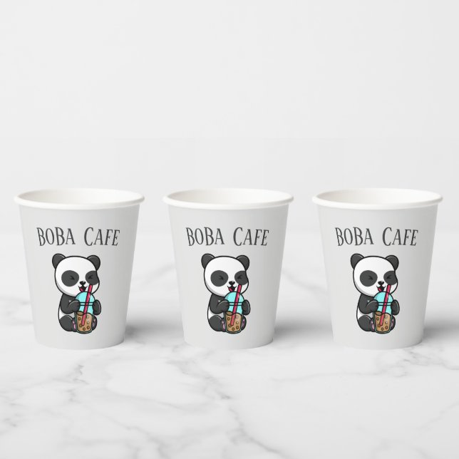 Boba Tee, Blubble Milch Tee Pappbecher (Multi)