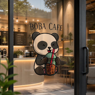 Boba-Tee, Bubble-Milch-Tee Fensteraufkleber
