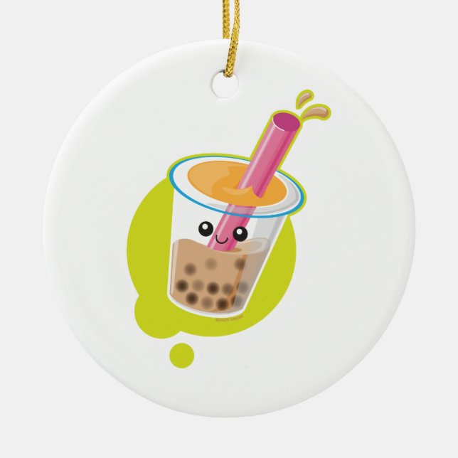 Boba Tee Keramik Ornament (Vorne)