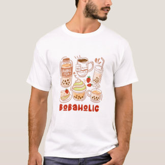 Bobaholic Boba Tea Bubbles Milk T-Shirt
