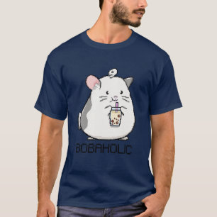 Bobaholic Pixel Mouse Lieben Boba Tea T-Shirt