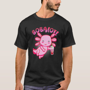 Bobalotl Axolotl Boba Tea Blubble Milk T-Shirt