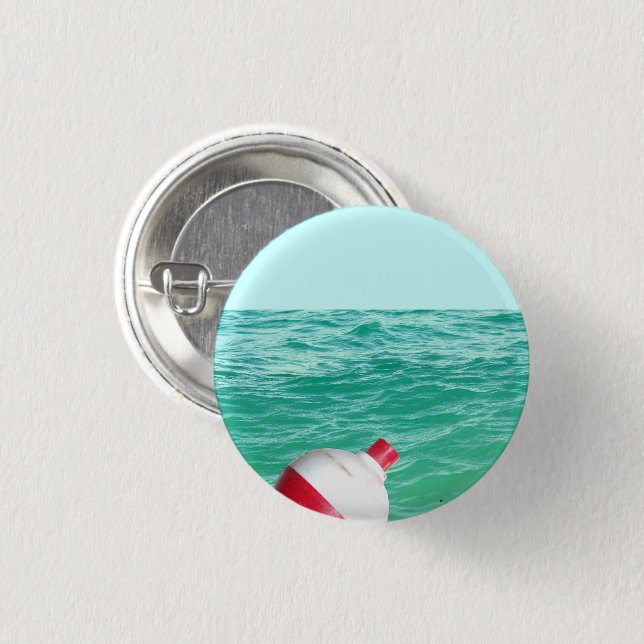 Bobber im Wasser fischen Button (Vorne & Hinten)