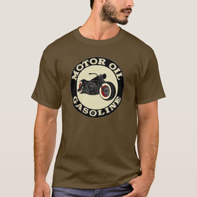 - Bobber - Motor Oil - Gasoline T-Shirt (Vorderseite)