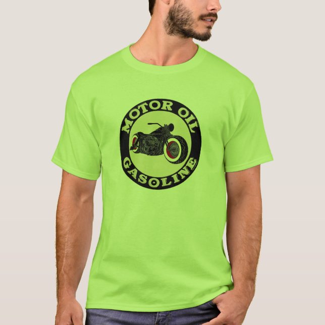 - Bobber - Motor Oil - Gasoline T-Shirt (Vorderseite)