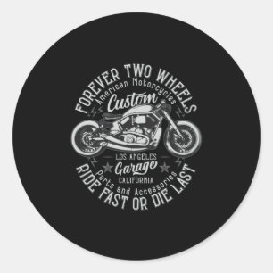 Bobber Motorräder Runder Aufkleber