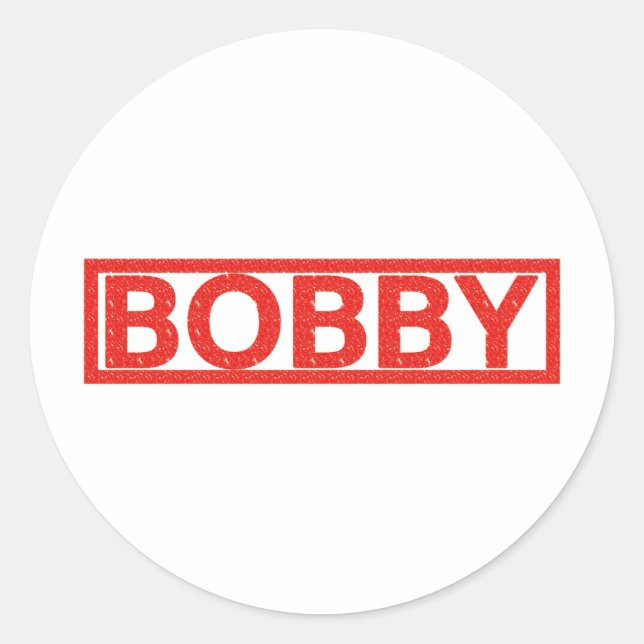 Bobby Briefmarke Runder Aufkleber (Vorderseite)