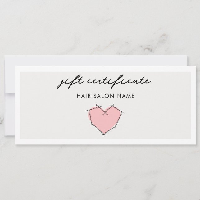 Bobby Buttone Logo-Hair Pink Geschenkgutschein (Rückseite)