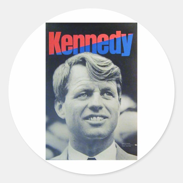 Bobby Kennedy '68 Runder Aufkleber (Vorderseite)
