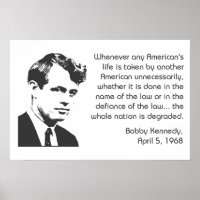 Bobby Kennedy NonGewalt Poster