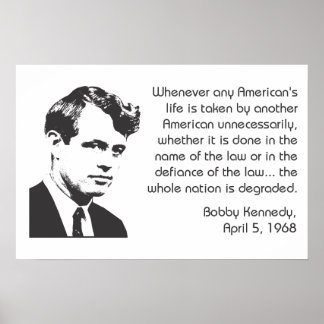 Bobby Kennedy NonGewalt Poster