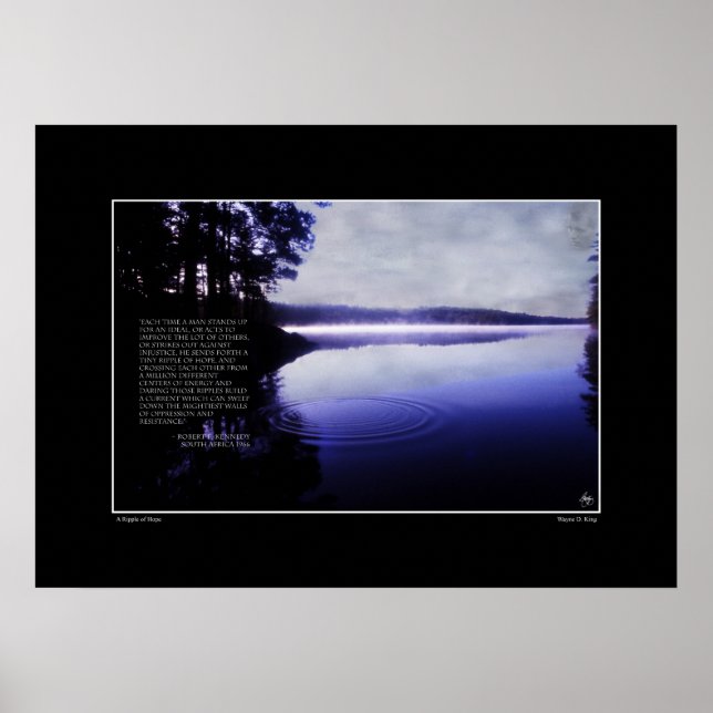 Bobby Kennedy Ripple de Hope Poster Discours de la (Devant)