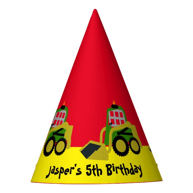 Bobcat Bagger Partyhütchen (Vorderseite)