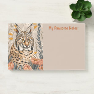 Bobcat Cat Boho My Pawsome Personal Post-it Klebezettel