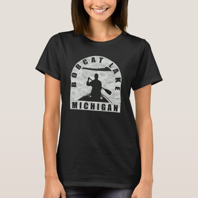 Bobcat Lake Canoeing Michigan T-Shirt (Vorderseite)