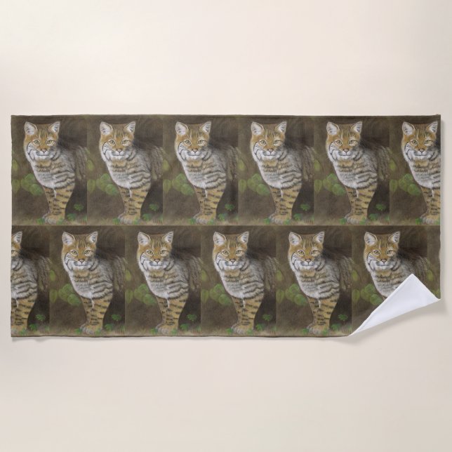 Bobcat Strandtuch (Vorderseite)