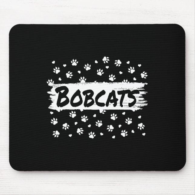 Bobcats Maskottchen Schulgeist Männer Frauen Leopa Mousepad (Vorne)