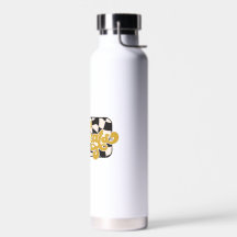 Bobcats-Schachbrett-Wasserflasche: Gold