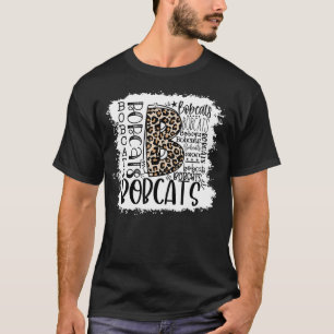 Bobcats School Sports Fan Team Spirit Mascot Blea T-Shirt