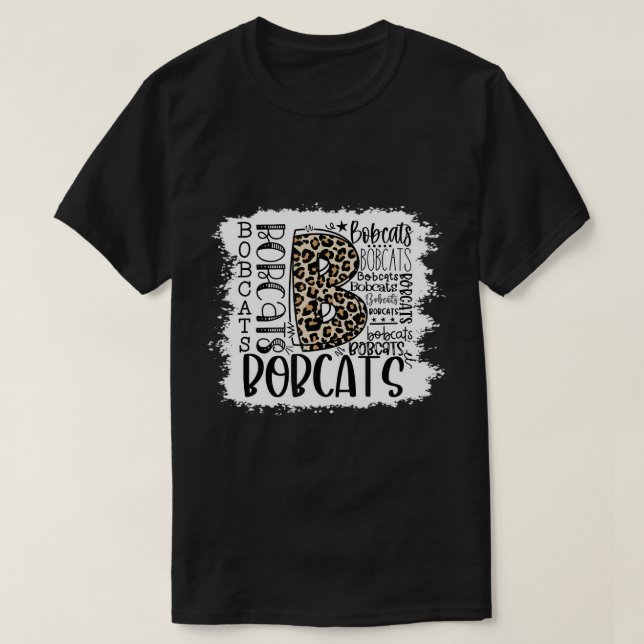 Bobcats School Sports Fan Team Spirit Mascot Gesch T-Shirt (Design vorne)