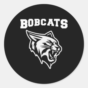 Bobcats Sport mit Mascot Aufkleber1 Runder Aufkleber