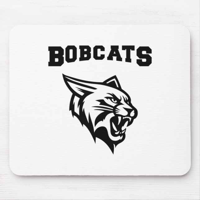 Bobcats Sport mit Mascot Aufkleber Mousepad (Vorne)