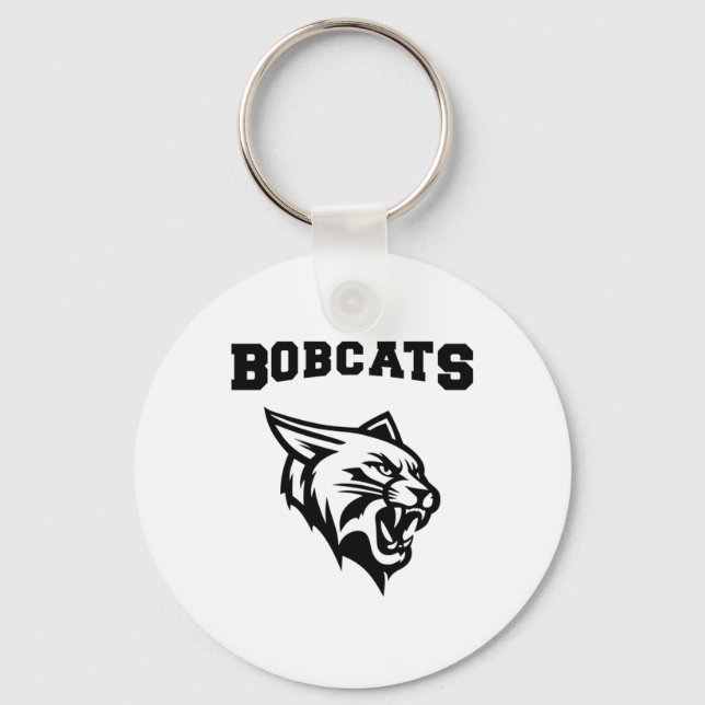 Bobcats Sport mit Mascot Aufkleber Schlüsselanhänger (Vorderseite)