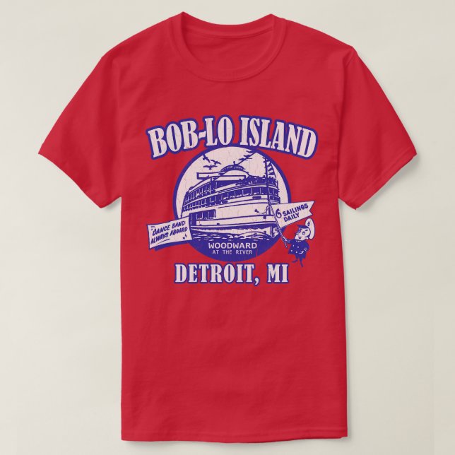 Boblo Island MI - Vintager Blick T-Shirt (Design vorne)