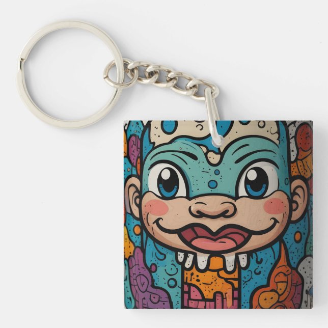 Bobo Joyful Radical Art Schlüsselanhänger (Vorderseite)