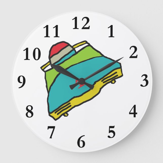 Bobsled Große Wanduhr (Vorderseite)