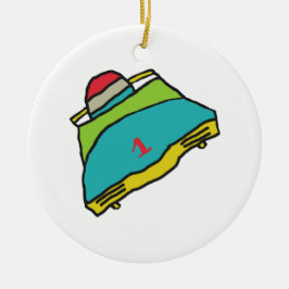 Bobsled Keramik Ornament