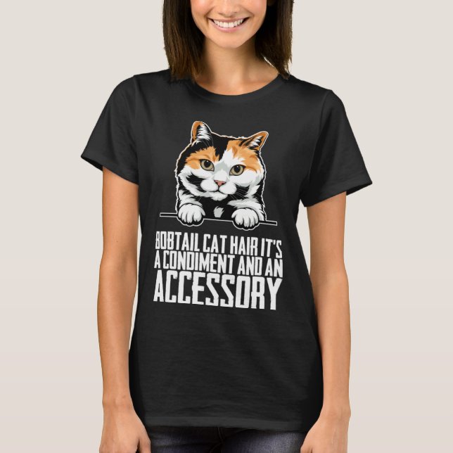 Bobtail-Katze  Bobtail  Bobtail-Kätzchen T-Shirt (Vorderseite)