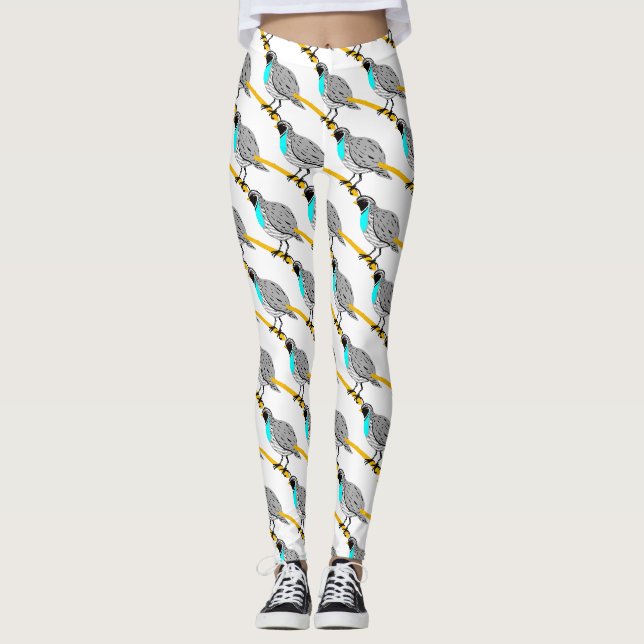 Bobwhite Blue-throated Quail Thunder_Cove Leggings (Vorderseite)