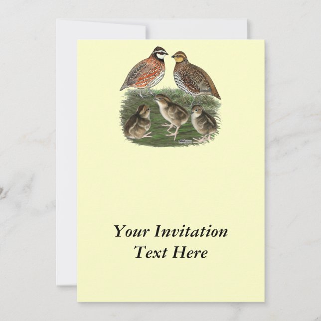 Bobwhite Quail Einladung (Vorderseite)