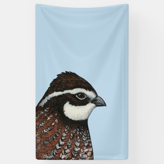 Bobwhite Quail Head Banner (Vertikal)