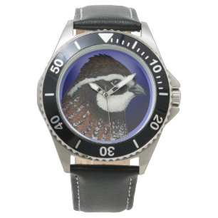 Bobwhite Quail Head Circle Armbanduhr