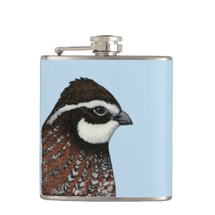 Bobwhite Quail Head Flachmann