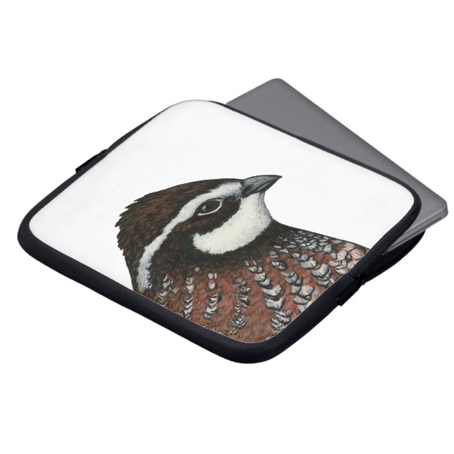 Bobwhite Quail Head Laptopschutzhülle (Vorne Oben)