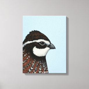 Bobwhite Quail Head Leinwanddruck