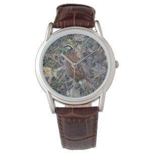 Bobwhite Quail Jagd Geschenke, Quailjäger beobacht Armbanduhr