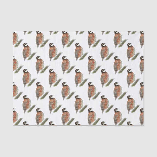 Bobwhite Quail Rooster Seidenpapier (Vorderseite)