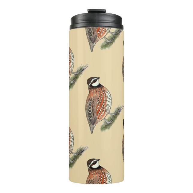 Bobwhite Quail Rooster Thermosbecher (Vorderseite)