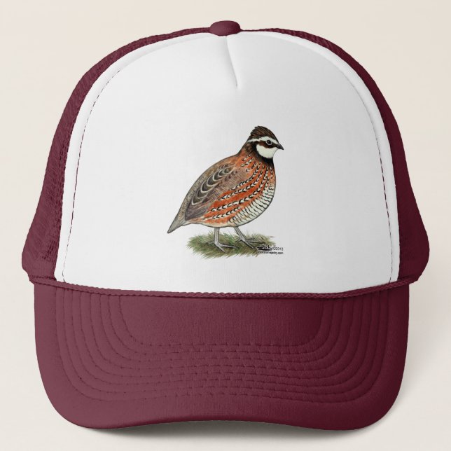 Bobwhite Quail Rooster Truckerkappe (Vorderseite)