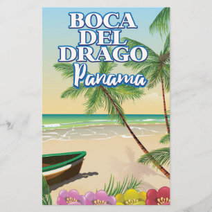 Boca del Drago Panama Beach Reiseplakat Briefpapier