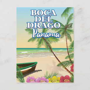 Boca del Drago Panama Strand Reiseplakat Postkarte