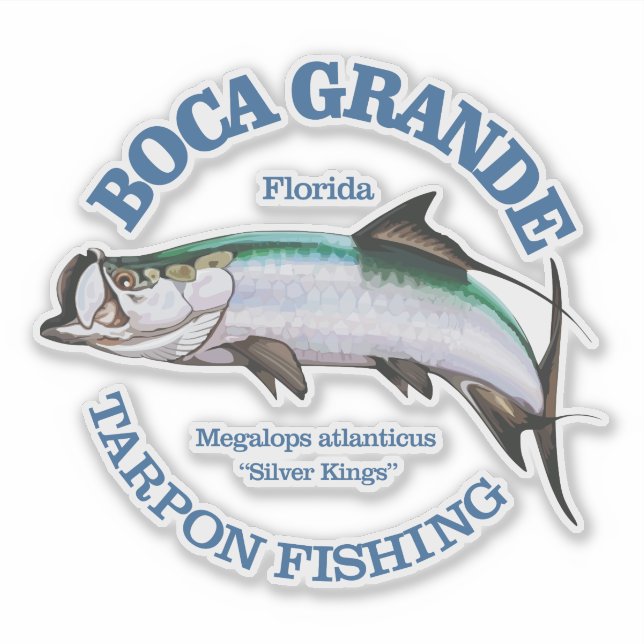 Boca Grande (Tarpon) Aufkleber (Vorderseite)