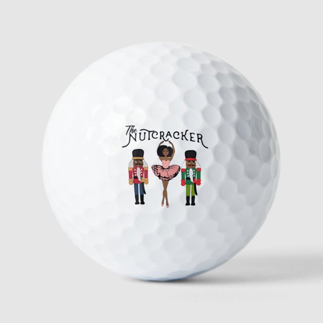 Boca Raton Black Nutcracker Funny Christmas  Golfball (Vorderseite)