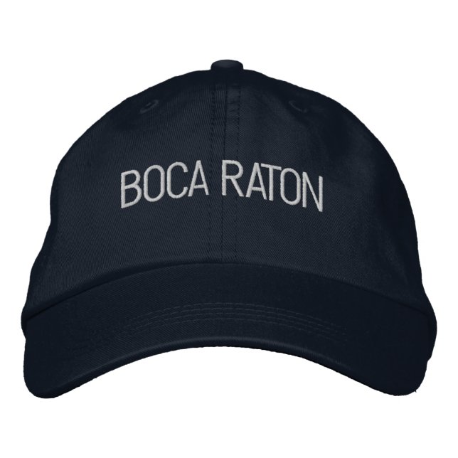 Boca Raton Florida bestickt Baseballhut Bestickte Baseballkappe (Vorderseite)
